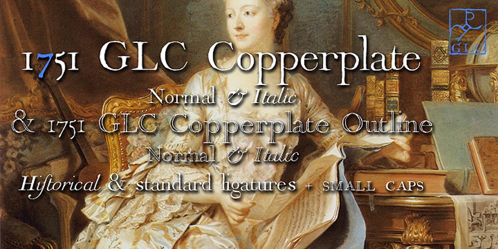 1751 GLC Copperplate font