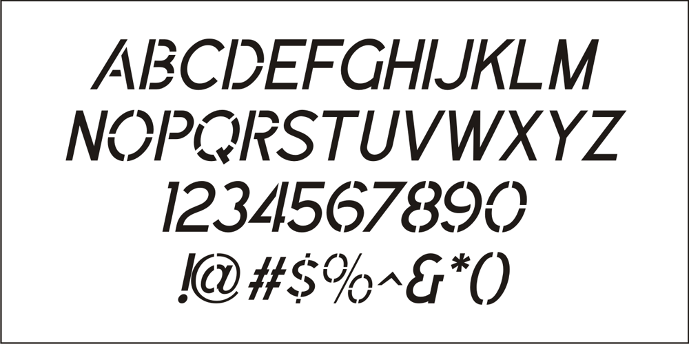 Sussex Semi Stencil JNL font
