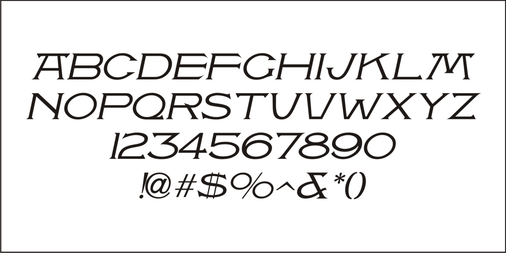 Antique Packaging JNL font