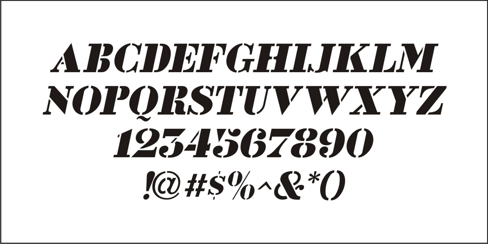 Belle Epoque Stencil JNL font