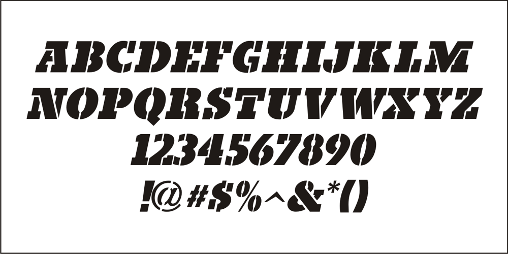 Titling Stencil JNL font