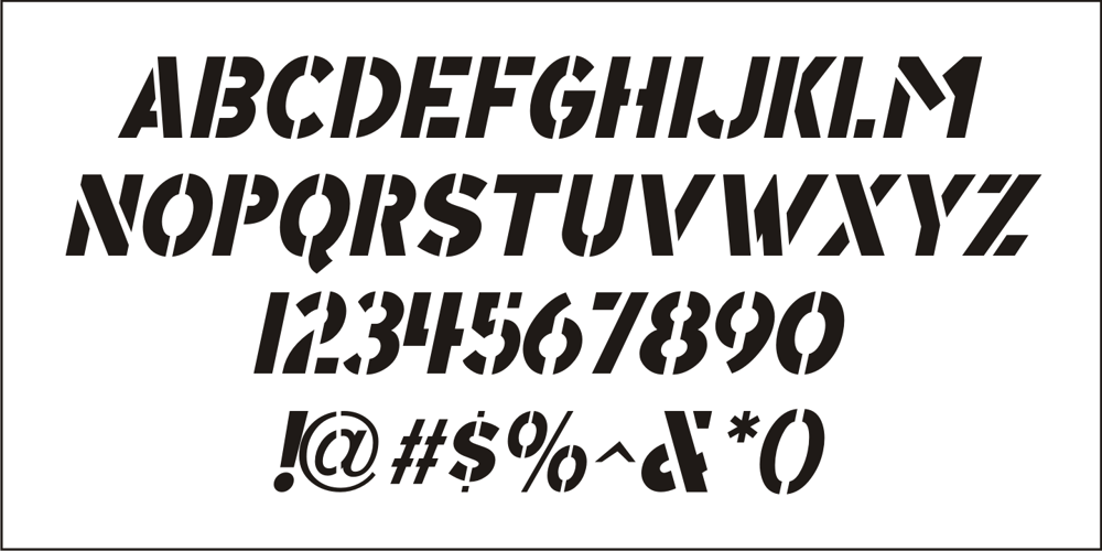 Kiddie Stencil JNL font
