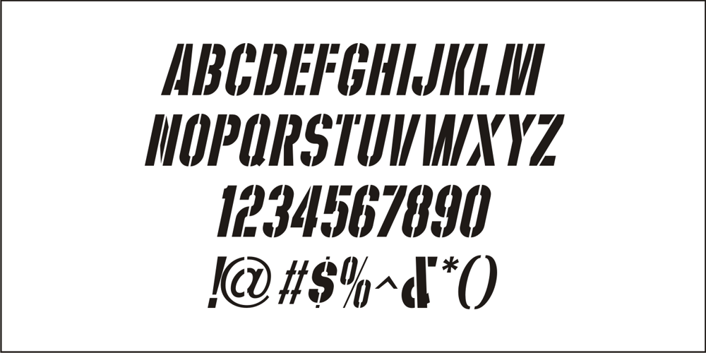 Play Day Stencil JNL font