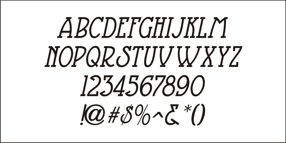 Ragtime Gal JNL font