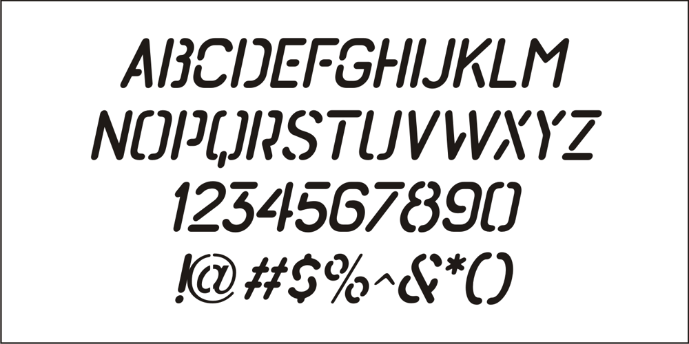 Import Stencil JNL font