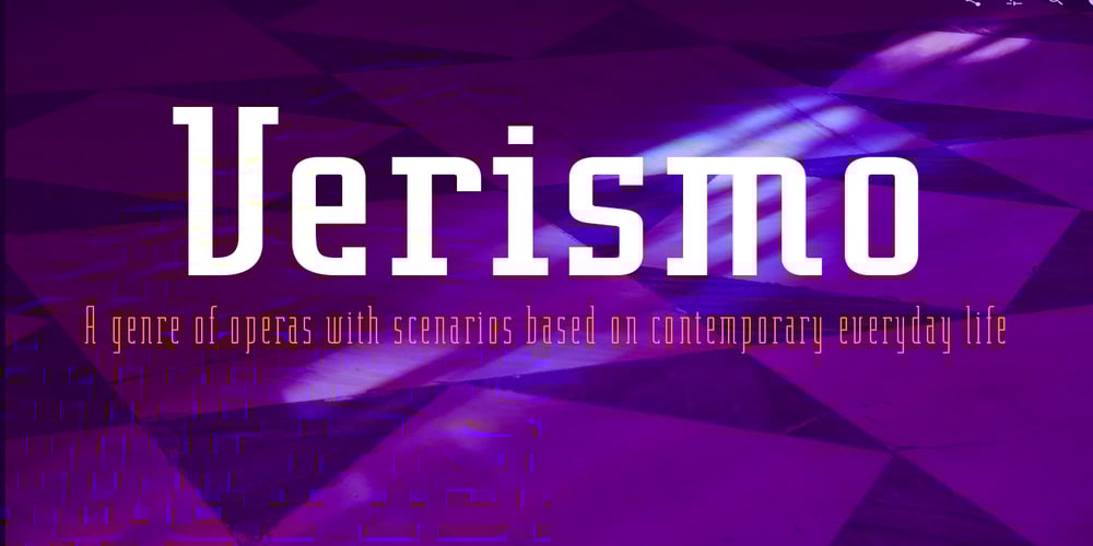 Verismo font