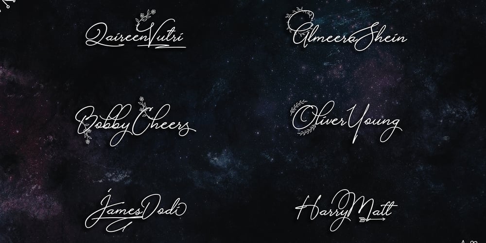 Alistair Signature font