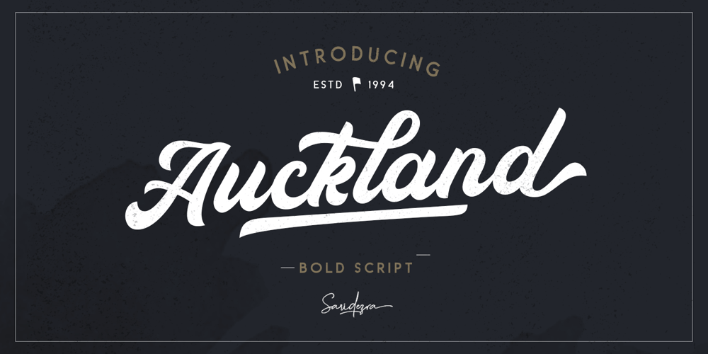 Auckland Script font