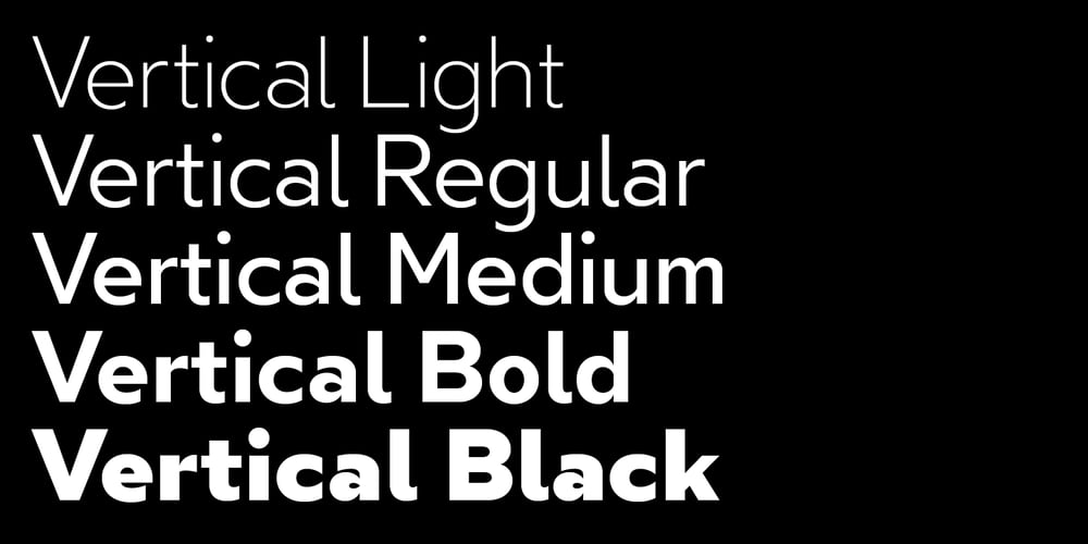 Vertical font