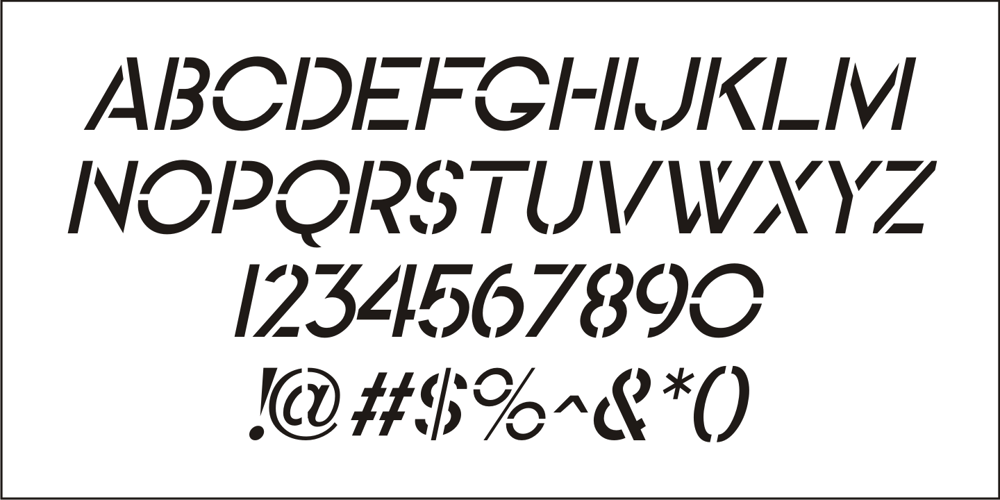 North End Stencil JNL font