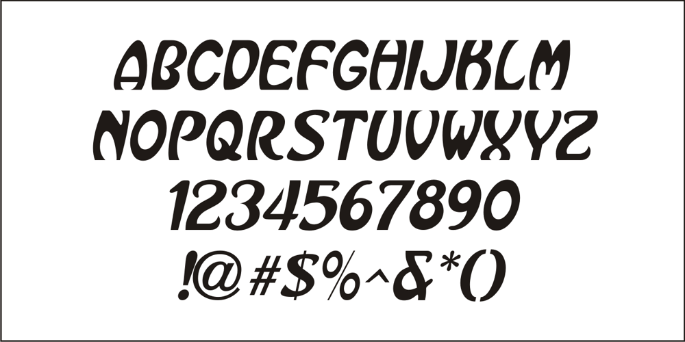 Nouveau Song JNL font