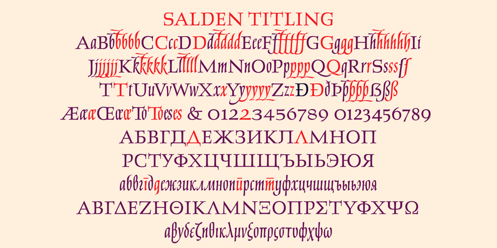 Salden font