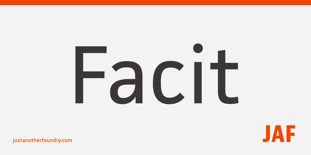 JAF Facit font