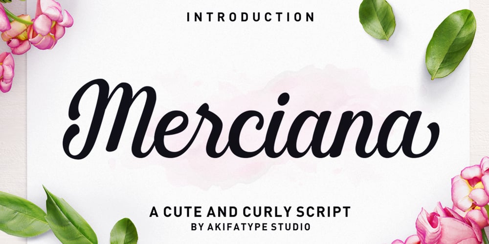 Merciana Script font
