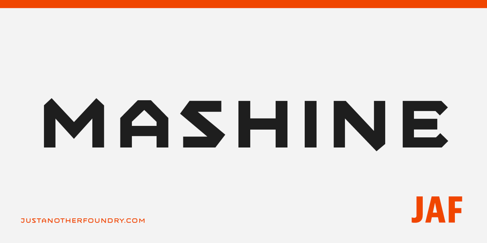 JAF Mashine font