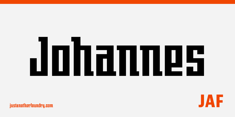 JAF Johannes font