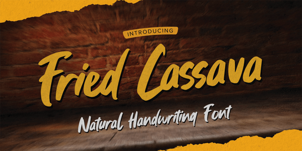 Fried Cassava font