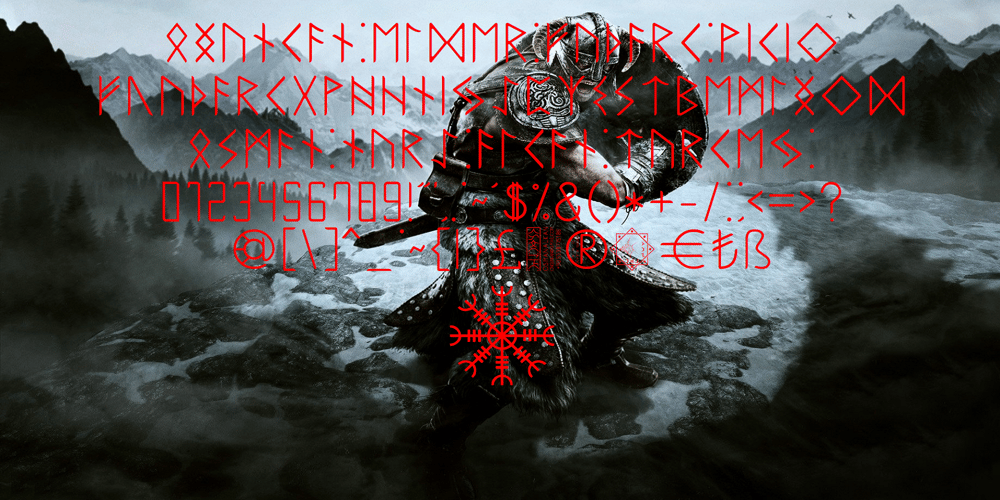 Ongunkan Elder Futhark Viking font
