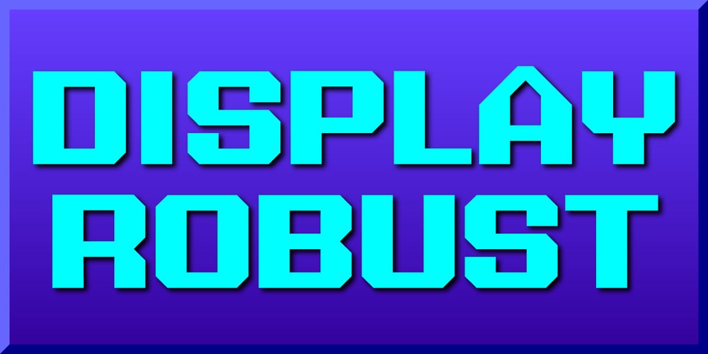 Display Robust font