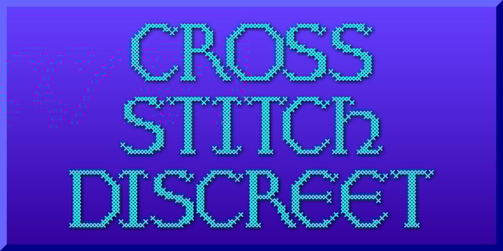 Cross Stitch Discreet font