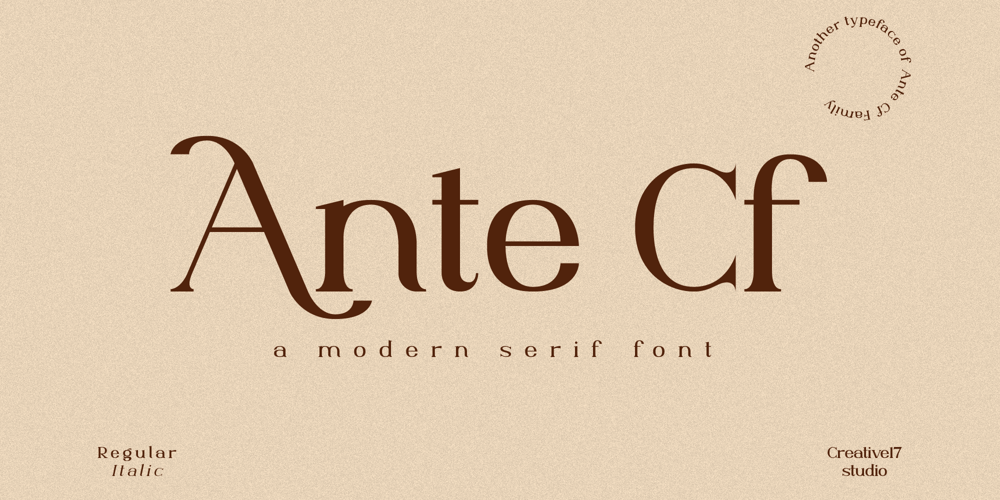 Ante Cf Serif font