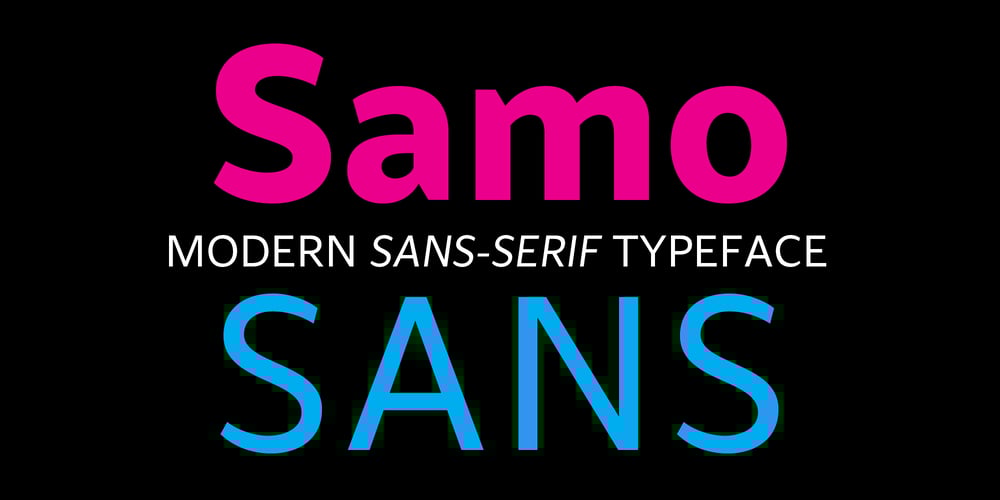 Samo Sans font