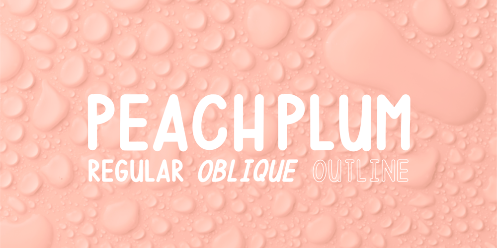 Peach Plum font