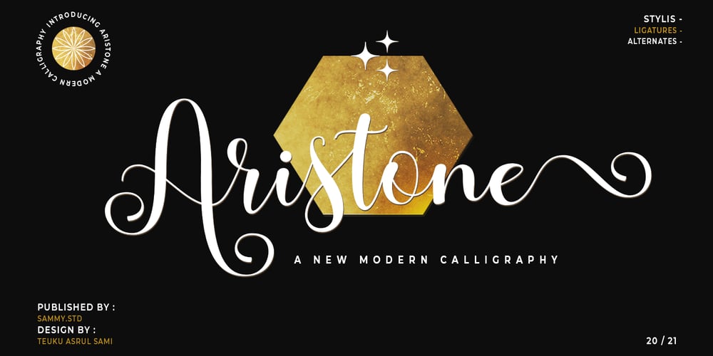 Aristone Script font