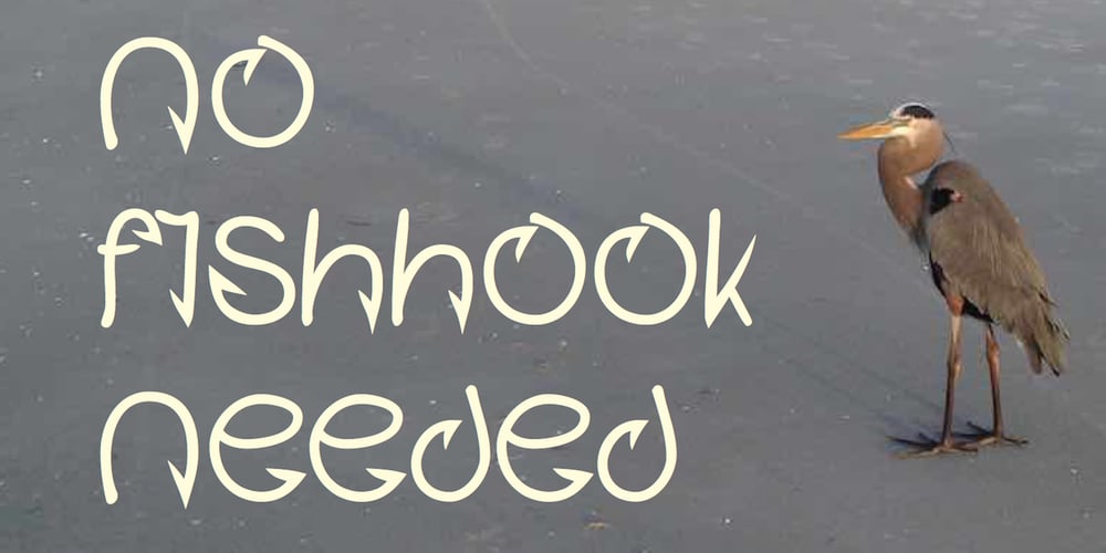 Fishhook font