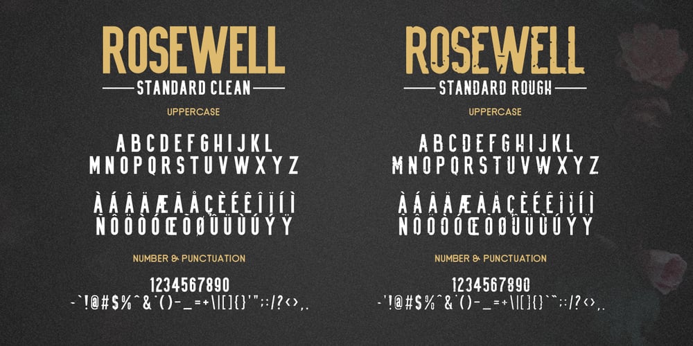 Rosewell Font Collection font