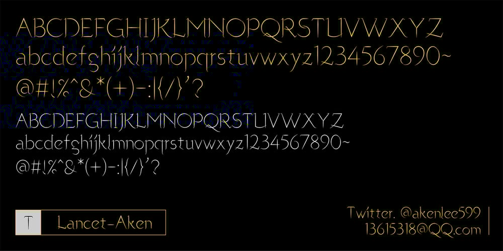 Lancet-Aken font