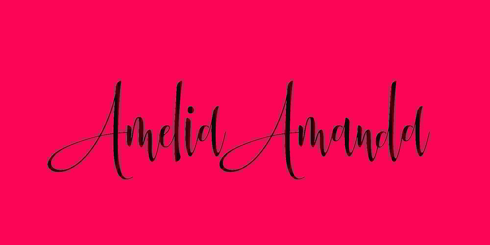 Amelia Amanda font