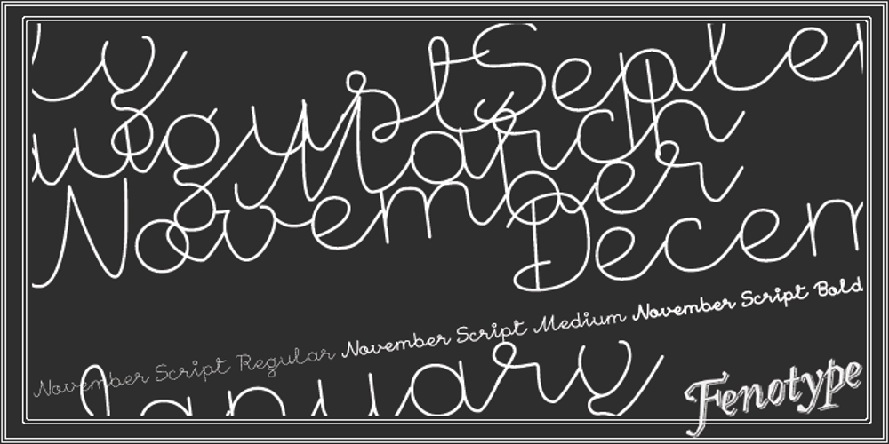 November Script font