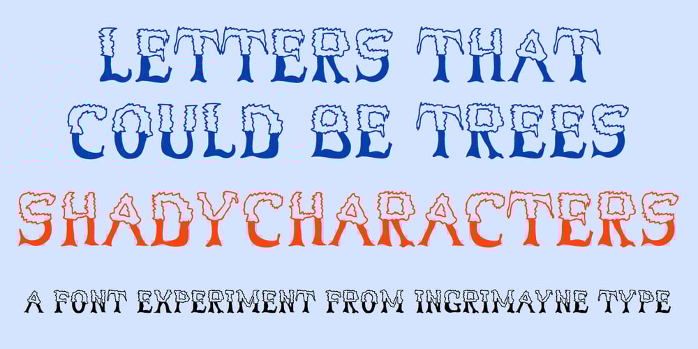 ShadyCharacters font
