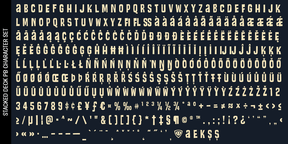 Stacked Deck PB font