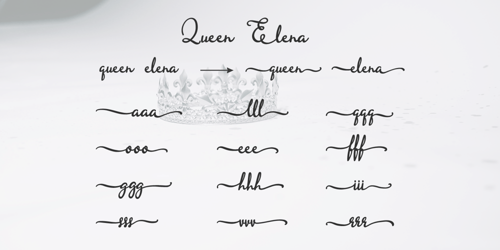 Queen Elena font