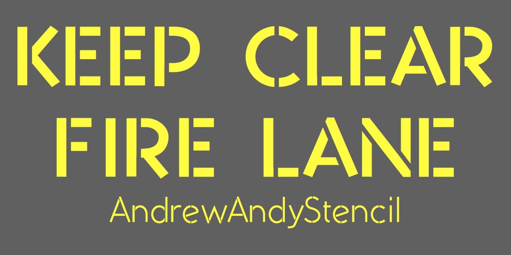 AndrewAndyStencil font