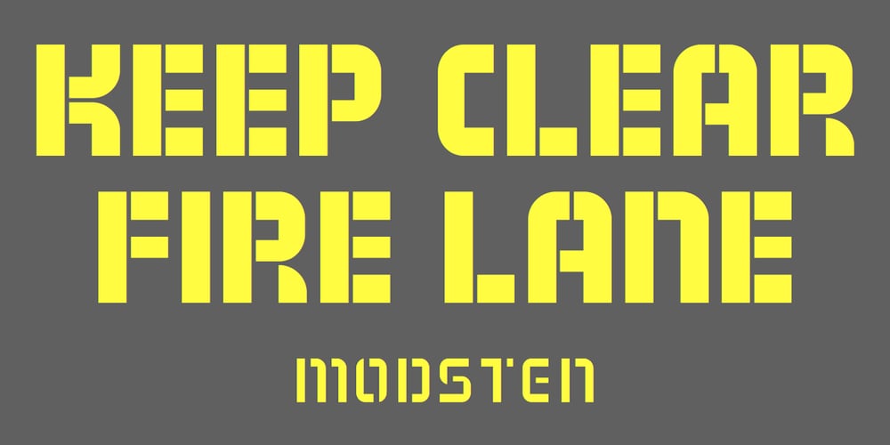 Modsten font