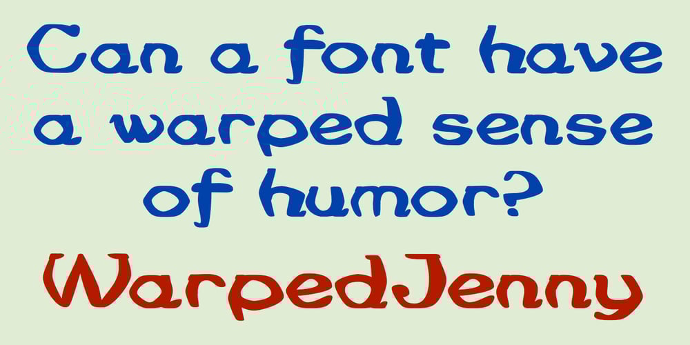WarpedJenny font
