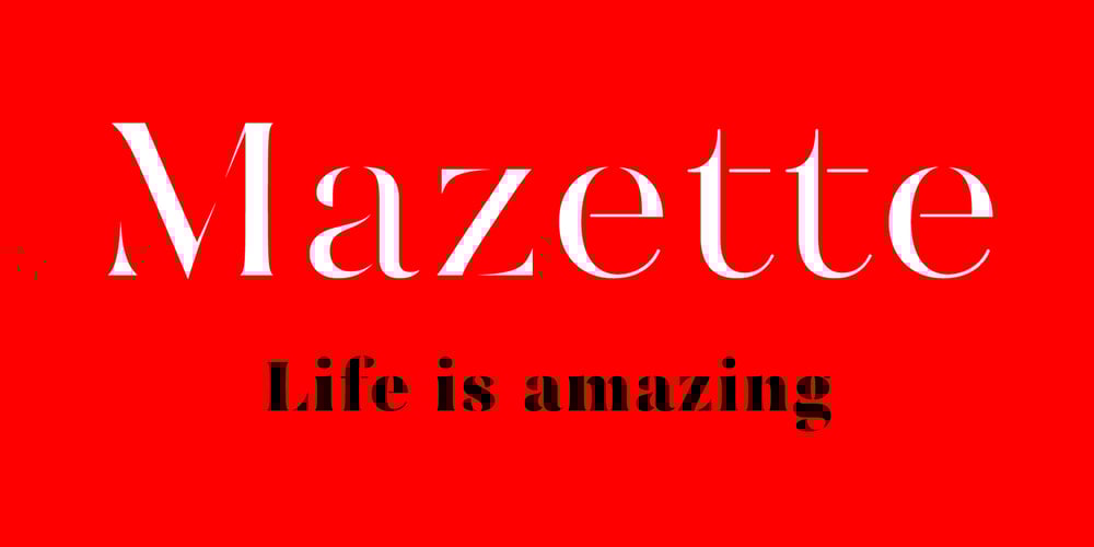 Mazette font