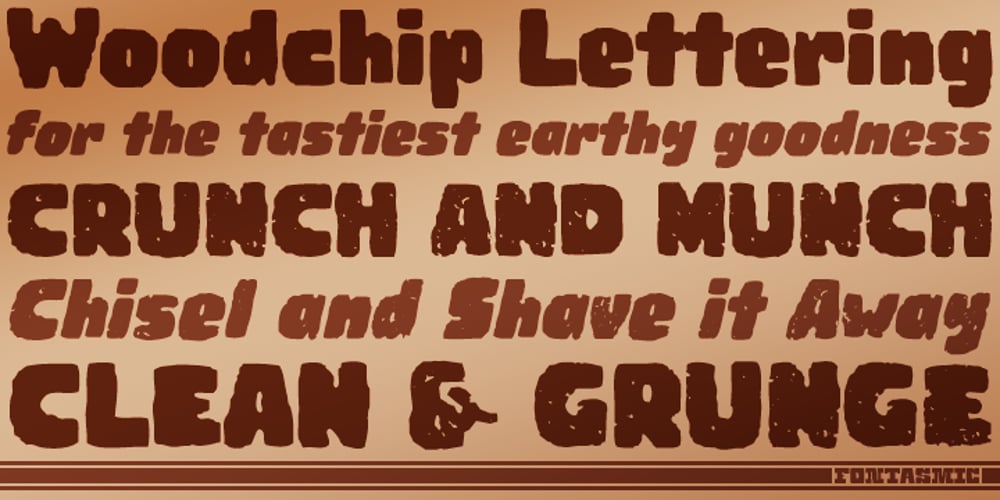Woodchip font