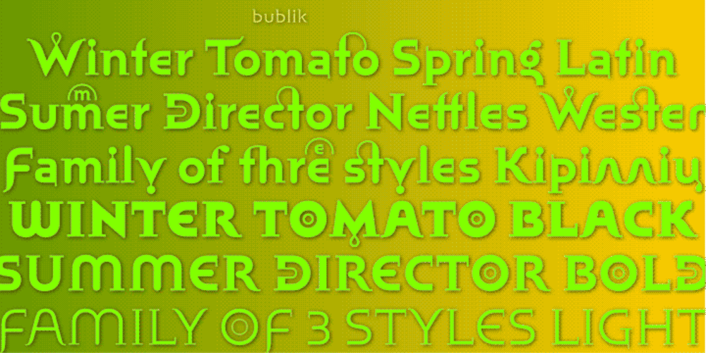Bublik font