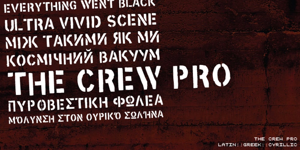The Crew Pro font