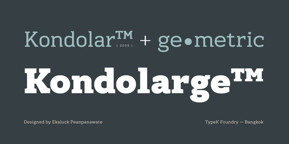 Kondolarge font