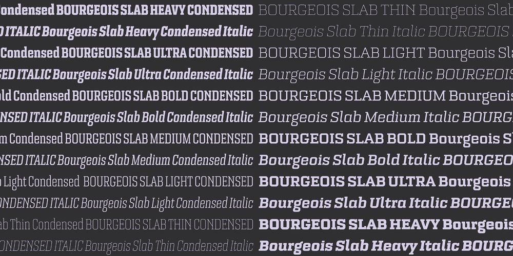 Bourgeois Slab font