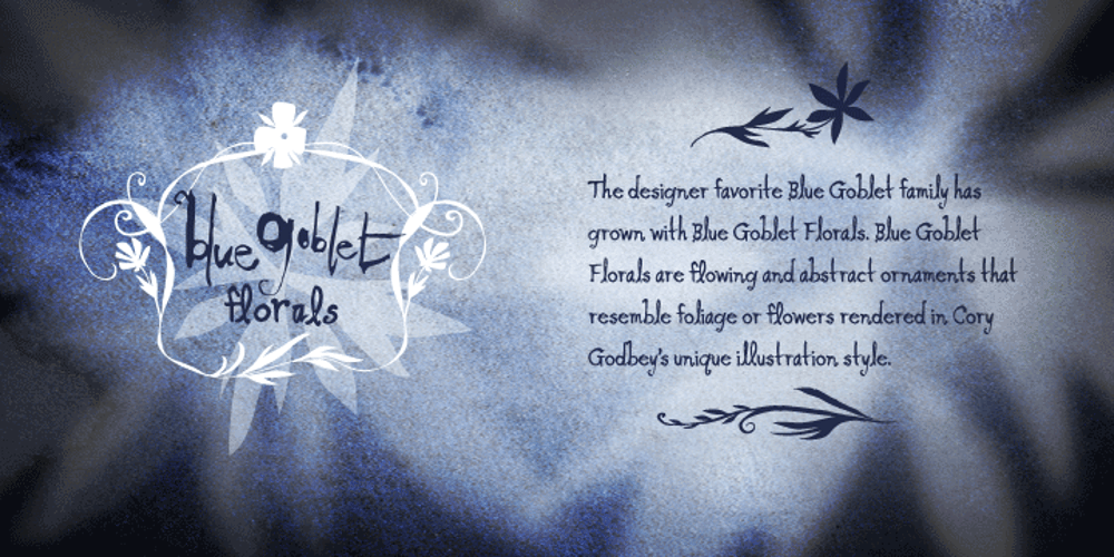 Blue Goblet Florals font