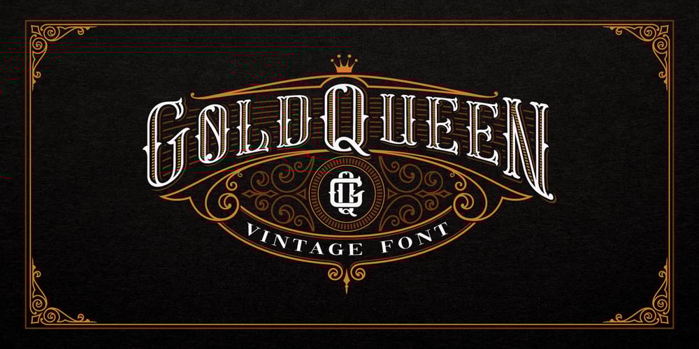 HKF Gold Queen DLC font