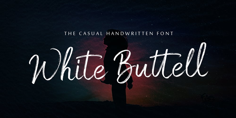 White Buttell font