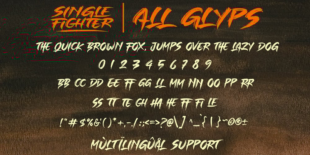Single Fighter font