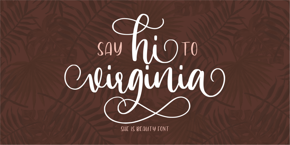 Hi Virginia font